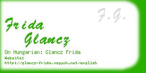 frida glancz business card